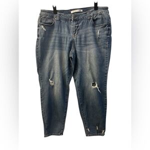 Celebrity Pink Distressed Blue Boyfriend Jeans